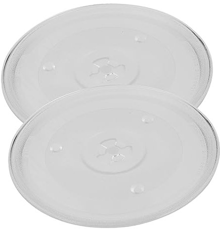 LIFKOME 2pcs Microwave Glass Plate Replacement Oven Turntable Microwave Dishes