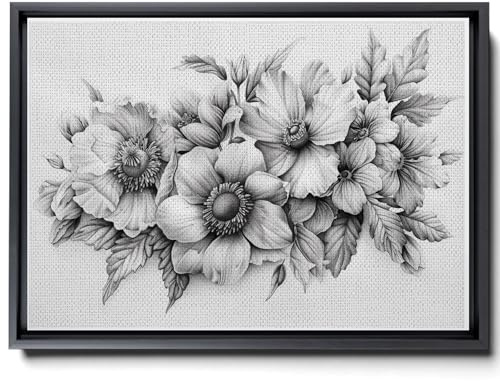 3D Art Prints, 3D Wall Art Decor, Pen and Ink Memorable Month Floral, Handmade Personalize Birth Flower Anniversary Wedding Gift Mothers Day Tattoo Sketch State Flower, Wall Art,Decor
