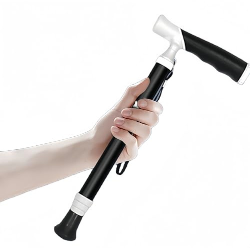 Rooyi Walking Cane Adjustable Folding Lightweight Walking Canes for Men & Women Soft Ergonomic Handle Heavy Duty All Terrain Tip Walking Sticks for Seniors & Adults with Travel Bag