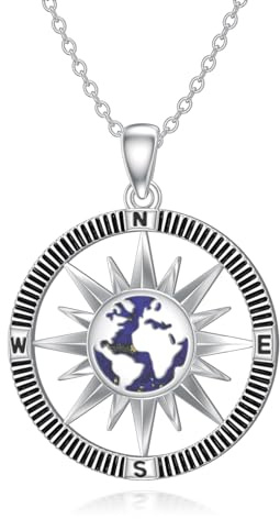 PROESS Saint Michael/Evil Eye/Memento Mori/Lebensbaum/Feuerwehrmann/Dreizack/Cruzifix Halskette 925 Sterling Silber Wikinger Anhänger Kette Schmuck Religiöse Geschenke für Frauen Männer | Inspirierender nautischer Schmuck mit Aufschrift I'd be Lost Without You, Geschenk für Absolventen, Geburtstag, Weihnachten