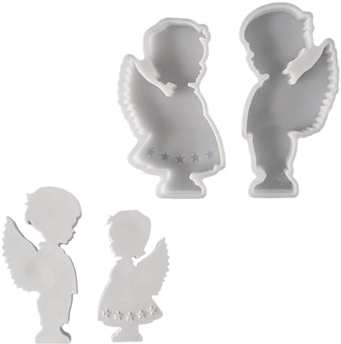 ALEFBET Silikonformen Gießformen，DIY Silikon Gießform，Gipsformen zum Gießen，Epoxidharz Formen (Engel)