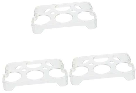 Gadpiparty 3pièces Support De Rangement Pour Œufs Bac à Œufs Pratique Pour Réfrigérateur Boîte De Conservation Avec Compartiments Pour Maison Pique-niques