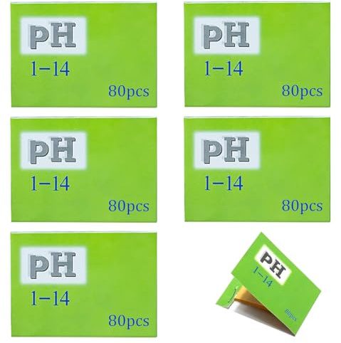 pH-Wert 1-14 Teststreifen, 400 Stück pH-Wert-Indikator-Teststreifen, Lackmuspapier, Testpapier, für Wasser, Erde, Getränke und weiterer Substanzen, universell, mehrfarbig