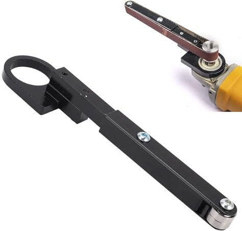 Kit Levigatrice a Nastro Modificato per Smerigliatrice Angolare, Kit Adattatore di Conversione Macchina a Nastro Abrasivo per Smerigliatrici Angolari Tipo 100 M10 M14