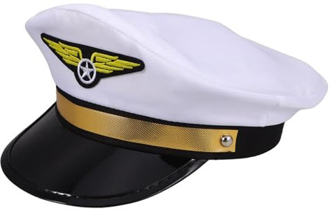 CHILDWEET 1stück Flugzeugpilot Hut Verstellbare Und Stilvolle Pilotenkappe Für Erwachsene Für Halloween Cosplay Und Maskenbälle Praktische Kostümaccessoires Für Veranstaltung