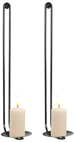 Wnvivi Portavelas de Pared de 2 Piezas, Portavelas de Pared de Metal Retro, Candelabros de Pared para Velas Colgantes, Portavelas para Decoración de Sala de Estar y Dormitorio