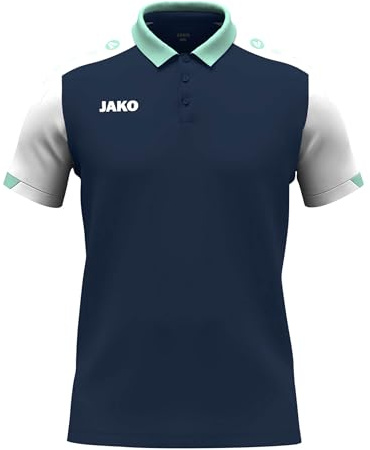 JAKO Polo Dynamic pour Enfant, Bleu Marine/Blanc/Menthe, 152