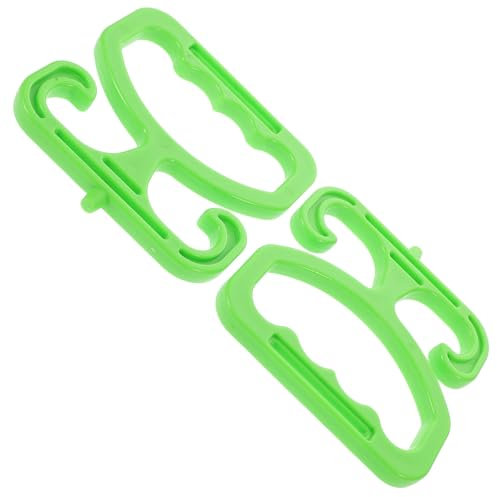 SECFOU 2pcs Large Reusable Shopping Bags Storage Bag Holder Handle Plastic Carrier Handle for Grocery Grips