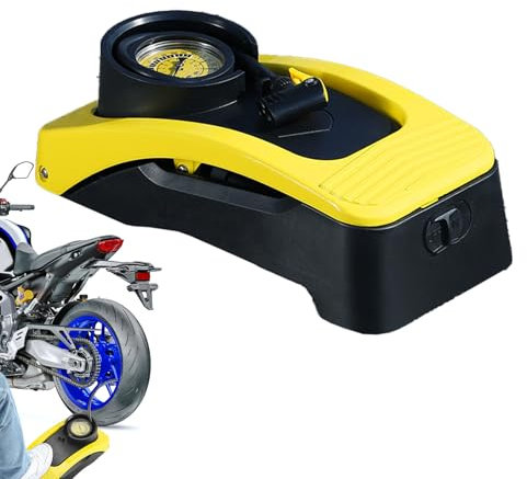 Bomba de aire de pie – Bomba infladora de scooter con manómetro – Herramienta inflable multifuncional para baloncesto, fútbol, colchones de aire, piscinas