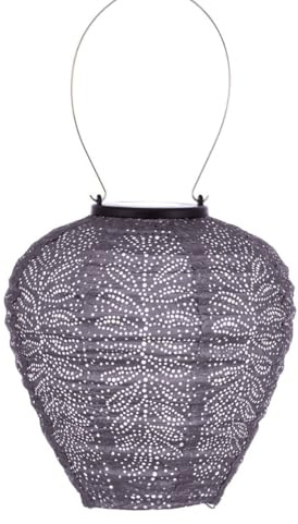 LUMIZ Solarlaterne - für Außen - Folia - Ballon - Gartenbeleuchtung - Solarlampen - Gartendeko - 20cm - Hellviolett