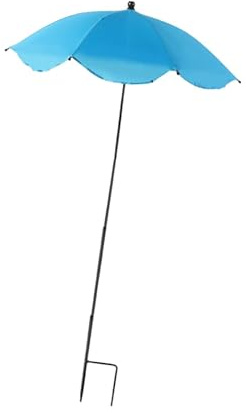 Bothyi Pflanzenschirm, Schattentuch, wetterfest, praktisch, Sonnenschirmabdeckung, Gartenschirm für Topfpflanzen, Blau