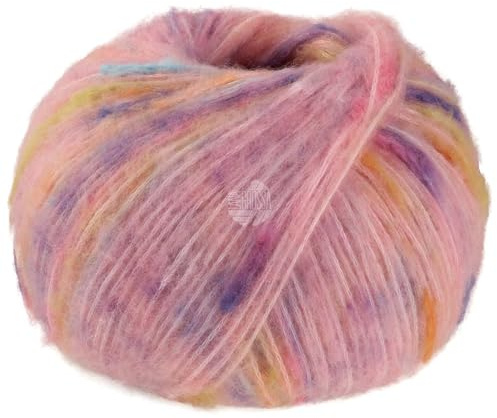 LANA GROSSA Cassata | Flauschiges Effektgarn mit bunten Farbspots| Handstrickgarn aus 54% Schurwolle (Merino extrafine), 30% Polyamid & 16% Baumwolle | 50g Wolle, Stricken & Häkeln | 175m FB 2