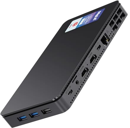 Mele Overclock X2 Mini PC Twin Lake N150 (fino a 3,6 GHz) Micro PC 16GB DDR4 512GB di memoria Computer desktop compatti con 2 porte HDMI 4K a 60 Hz, USB-C, supporto VESA per casa/ufficio