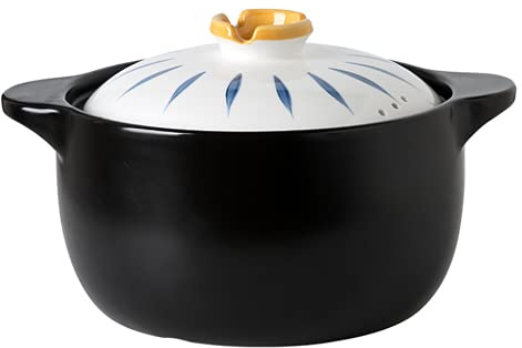 Casseruola in Ceramica per stufato, per Cucinare Spaghetti di Riso? Pentola per stufato Smaltata, Adatta al Forno e ai fornelli, pentola di Terracotta Resistente al Calore.