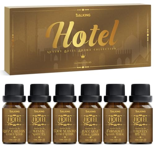 SALKING Hotel Diffuser Oil, Luxury Hotel Fragrance Oil Gift Set, Premium Essential Oil for Diffuser Inspired by The Most Popular 5-Star Scents, Holiday Gifts