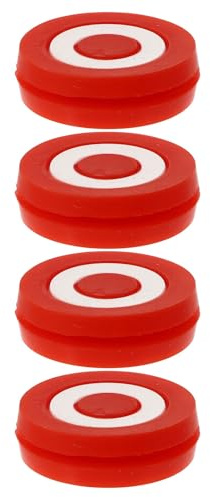 MAGICLULU 4 Pezzi Ammortizzatori in Silicone Rossi per Racchette da Tennis Smorzatori di Vibrazioni Antivibrazione per Prevenzione Gomito del Tennista Accessori Decorativi Sportivi