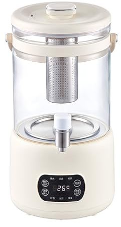 3L Glass Electric Kettle with Touchscreen, Adjustable 40–90°C Temperature, High Borosilicate Herbal Tea Kettle with 24-Hour Heat Retention & Detachable Infuser