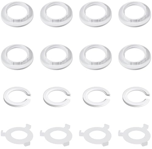 Guduling 16Pcs Light Shade Reducer Ring,3 Sizes Lamp Shade Reducer Ring