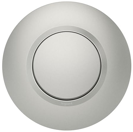 Legrand | Interrupteur va-et-vient 10AX, Dooxie, commande de l'éclairage depuis deux points, installation encastrée avec plaque aluminium, fixation à griffes et vis
