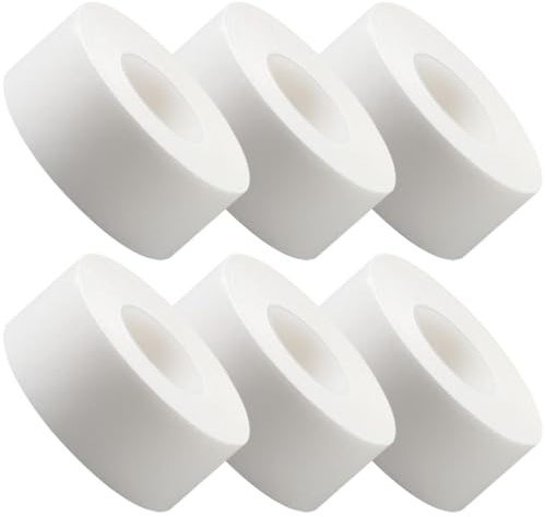 QUMIIRITY Protectores Invisibles para Cuello y Mangas de Camisa, Almohadillas Adhesivas Absorbentes de Sudor, Tamaño 3 M X 2,5 Cm y 5 M X 2,5 Cm, 6 Rollos para Uso Diario y Prevención