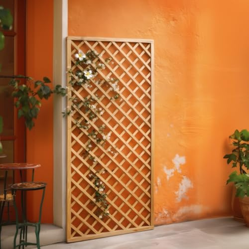 Catral Panel Celosia Recto Madera Decorativa Exterior para Jardín 90X180CM | Fabricado En Madera De Pino Silvestre, Resistente Y Duradero Para Uso Exterior Continuado. Calidad Nortene Para Jardín