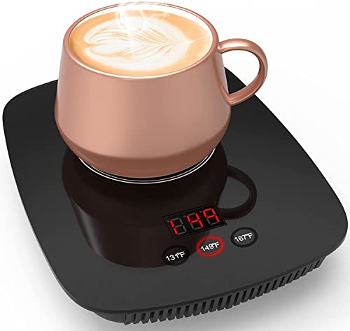 nicelucky Chauffe-tasse à café pour bureau avec fonction chauffante, chauffe-boissons électrique 25 W avec température réglable 55 ℃ ou 75 ℃ (sans tasse)