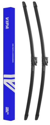 Vipa Car Parts Premium Wiper Blade Kit | Fits: VW TOUAREG SUV (Oct 2002 to Dec 2018) | All-Weather Performance | Durable, Streak-Free Windshield Wipers | Easy Installation