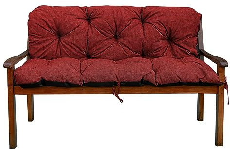 Garden Factory Coussin pour Un Banc de Jardin, Coussin pour Un balançoire de Jardin, Un siége, Un Dossier V2 180x60x50 Rouge