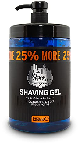 THE SHAVE FACTORY Rasiergel – Sapphire 1250ml – Ultraglatte Rasur, Feuchtigkeit und Schutz für Männer – Veredeltes Gel für eine Gründliche und Erfrischende Rasur