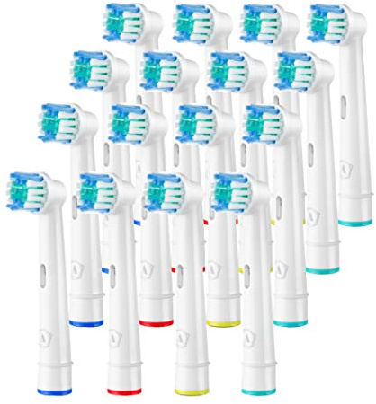 Brossette Compatible avec Oral B - Aster Brossettes de Rechange Électriques | Lot de 16 Têtes de Rechange pour Brosse à Dents Électrique Compatible avec Oral B