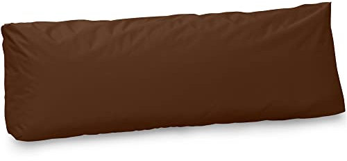 Spatium Jumbo XXL pallet cushions from removable pillowcase, water and dirt resistant, cushions for pallet furniture Brown, Long Back Cushion 120x40x20