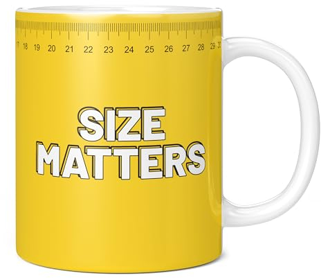 Mug Monster - Size Matters Giant Mug, Extra Large Jumbo Novelty Tea or Coffee Cup - Ceramic Coffee Mug / Cup, Gift for Men or Women, Extra Large and Giant Mug Available, 20oz White Mug