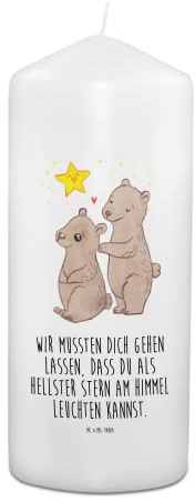 Mr. & Mrs. Panda Trauerkerze Bäreneltern Sternenkind - Fehlgeburt, Ungeborenes, Kerze Für Verstorbene, Baby, Trauer, Gedenkkerze, Kondolenzkerze, Plötzlicher Kindstod, Seelenlicht, Totgeburt