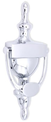 Urnen-Türklopfer, viktorianisches Messing, 15,2 cm oder 20,3 cm, 6 Ausführungen (poliertes Chrom, 20,3 cm)