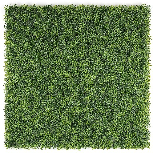 CHRISTOW Boxwood Artificial Living Wall Panels, 1m x 1m | 4 Panels, Each Measuring 50cm x 50cm, Privacy Screening for Fences & Walls, Indoor & Outdoor Use, Waterproof & UV Protected