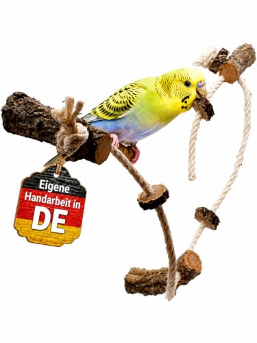 Vogelgaleria® Kletterseil für Vögel aus Kork Vogelspielzeug Wellensittich Nymphensittich Käfigzubehör