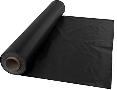 Provarm Membran - Polyethylen Schutzfolie - Schwarz - Feuchtresistente Estrichfolie - Robuste PE Folie - Thermisch und Akustisch Isolierend