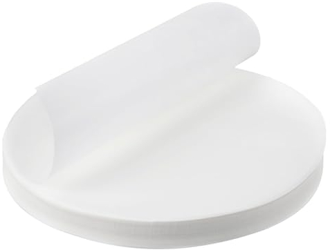 500pcs Burger Greaseproof Paper Sheets Baking Parchment 11cm Round Non Stick Burger Press Wax Discs Papers Wrapping Circles for Foods Seperating Patty Meat Beef Cookies Storing Cake Tin Baking Pans