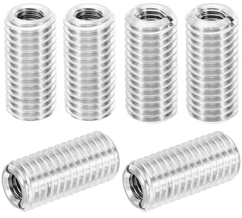 PATIKIL Gewinde Adapter Hülse Reduziere Mutter, M14xM8x30mm Silber 6 Stück | Männliche zu Weibliche Gewindeadapter Edelstahl Reduziermutter Gewindehülse Einschraubmutter Gewindeeinsatz