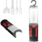 Linterna Led Recargable, Lampara Taller Luz Portatil Mecanico de Trabajo COB USB Lámpara de Trabajo LED y puntero Ultra Violeta, Batería de Litio y base de carga (rojo)