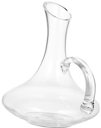 Cabilock Decantador De Vino Tinto De Vidrio Sin Plomo Con Asa, Decantador De Vidrio Transparente, Dispensador De Bebidas Para Hogar y Fiestas,