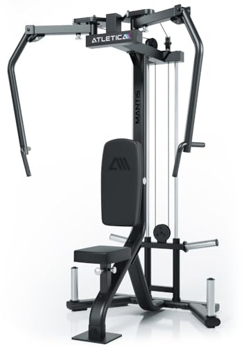 ATLETICA Mantis Butterfly & Reverse Combo Plate Loaded 2-in-1-Gerät | für Brust, Schultern und Rücken, verschiedene Griffpositionen, optimale Verstellbarkeit