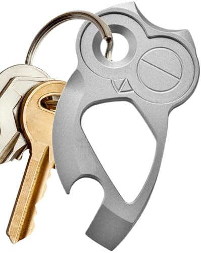 Apribottiglie in titanio - Apribottiglie gufo, apribottiglie in titanio | Ciondolo portachiavi portatile, apriscatole creativo multifunzione per uomo