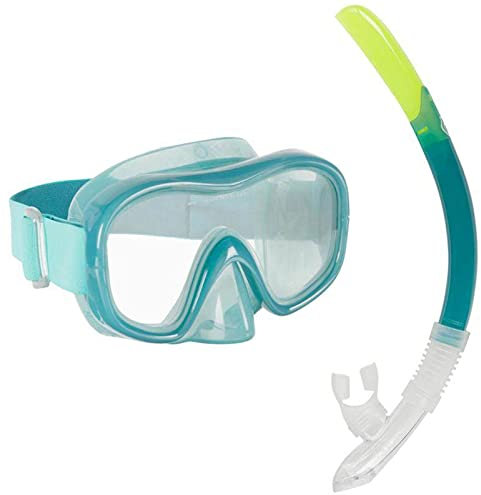 YJYJY Schnorchelset mit Tauchermaske, Trockenschnorchel, Gerätetauchen, 180° Panorama-Weitsicht, verstellbare Kopfbänder, leichtes Atmen mit Trockenschnorchel, geeignet für Männer, Frauen