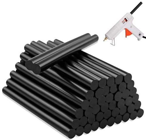 46 PCS Hot Glue Sticks for Glue Gun, Hot Glue Gun Sticks 7mm x 95mm, Mini Hot Melt Glue Stick for Crafting, DIY Arts & Repairs, Black