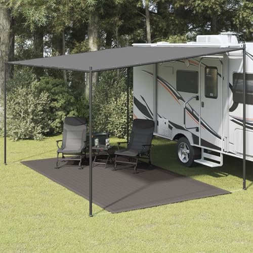 Xichuzi Alfombra de Tienda de campaña, Lona Suelo Camping, Suelo Camping Exterior, Toldo Camping, Esterillas Camping, Lonas para Toldos, Gris Antracita 250x450 cm