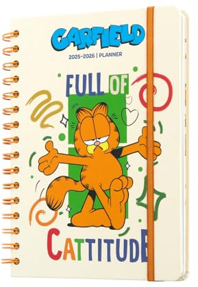 Grupo Erik Kalender 2026 Buchkalender Schülerkalender 25/26 Garfield - Hausaufgabenheft 2025/2026 A5 Studienplaner Terminplaner Schulplaner 2025 2026 A5 Geschenk Einschulung Junge und Mädchen Gelb