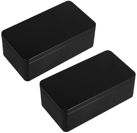 Alipis Caja De Almacenamiento Metálica Versátil De 2 Piezas: Pequeña Caja Metálica Multiusos Para Dulces, Recuerdos De Boda Y Dinero En Efectivo. Construcción Robusta De Hojalata Con