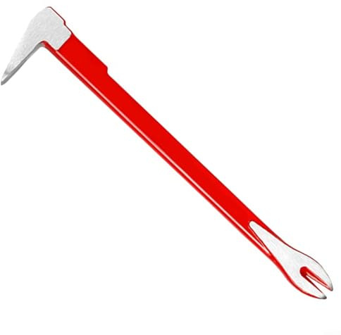 Heavy Duty Nail Puller Crowbar Made of Alloy Steel with Double Claw and Flat Lever Ends for Precise Removal of Nails, High Corrosion Resistance, Compact Lengths (300 mm)