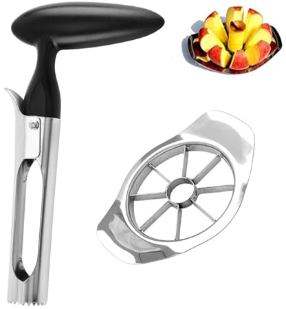 Apfelentkerner Und Apfelschneider, 2er-Set Für Schnelles Schneiden Von Äpfeln, Praktische Küchenhelfer Mit Ergonomischen Griffen, Spülmaschinenfest Und Langlebig